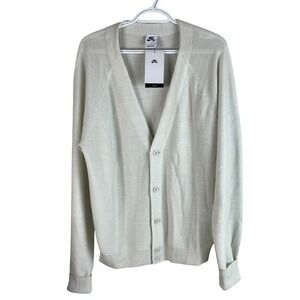 NEW $140 Nike SB Skate Wool Cardigan Sweater Unisex Small Bone White FQ0515-072‎